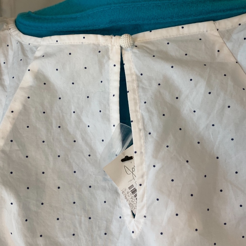 Joie White Peplum Top w/ Black Polkadots NWT - Picture 8 of 8